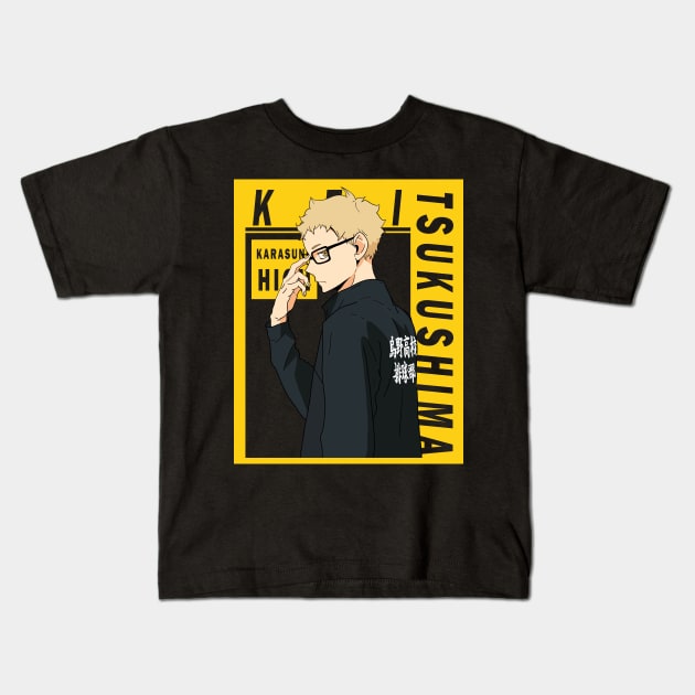 Haikyuu - Kei Tsukishima Kids T-Shirt by InalZ